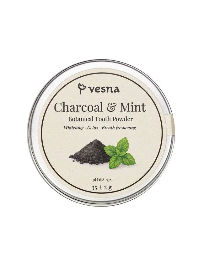 Vesna Dental Charcoal and Mint Tooth Powder